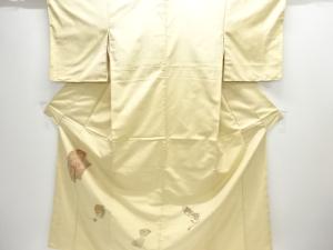 アンティーク　猩々模様織り出し手織り紬着物